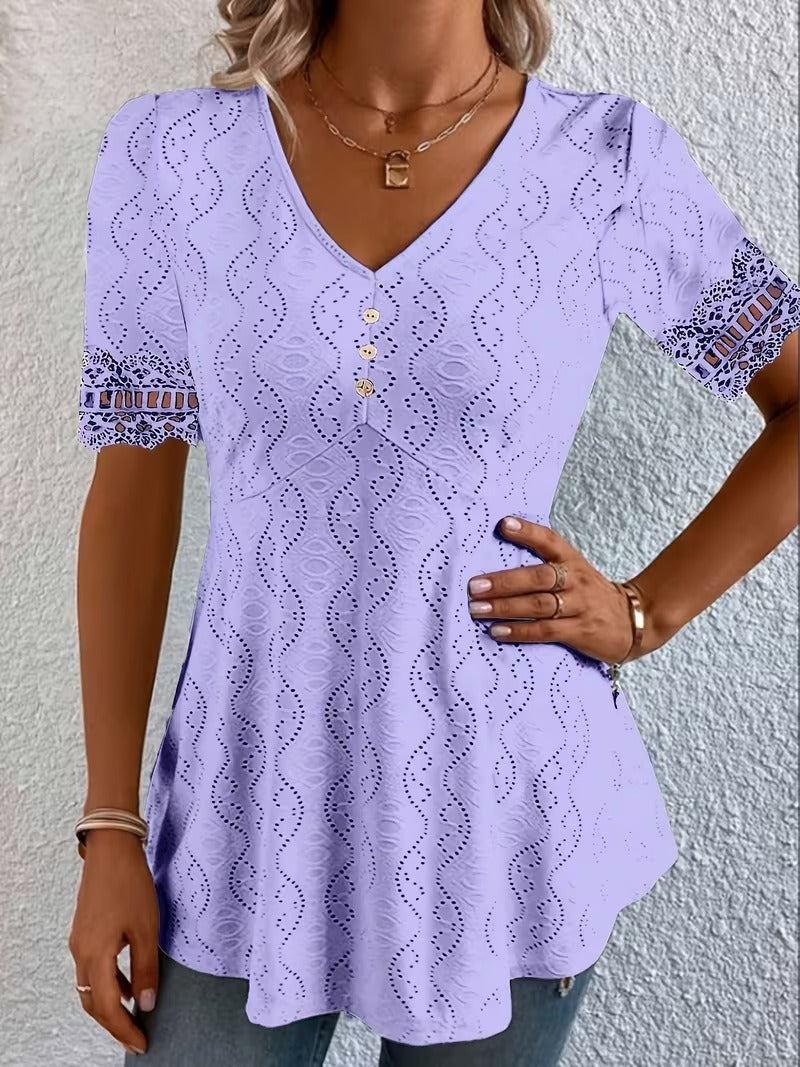 Meridia - Bluse aus sanftem Material mit V-Ausschnitt