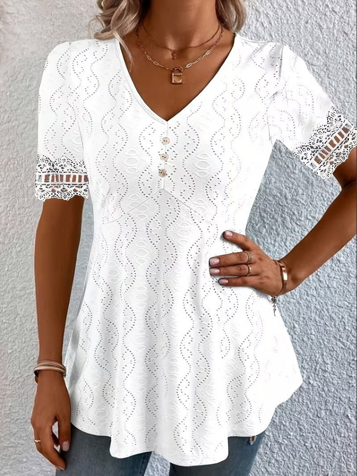 Meridia - Bluse aus sanftem Material mit V-Ausschnitt