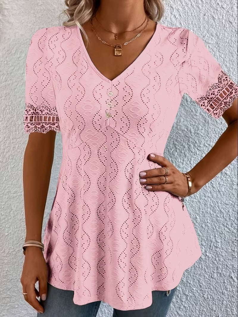 Meridia - Bluse aus sanftem Material mit V-Ausschnitt