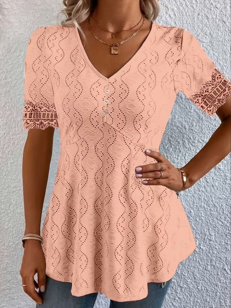 Meridia - Bluse aus sanftem Material mit V-Ausschnitt