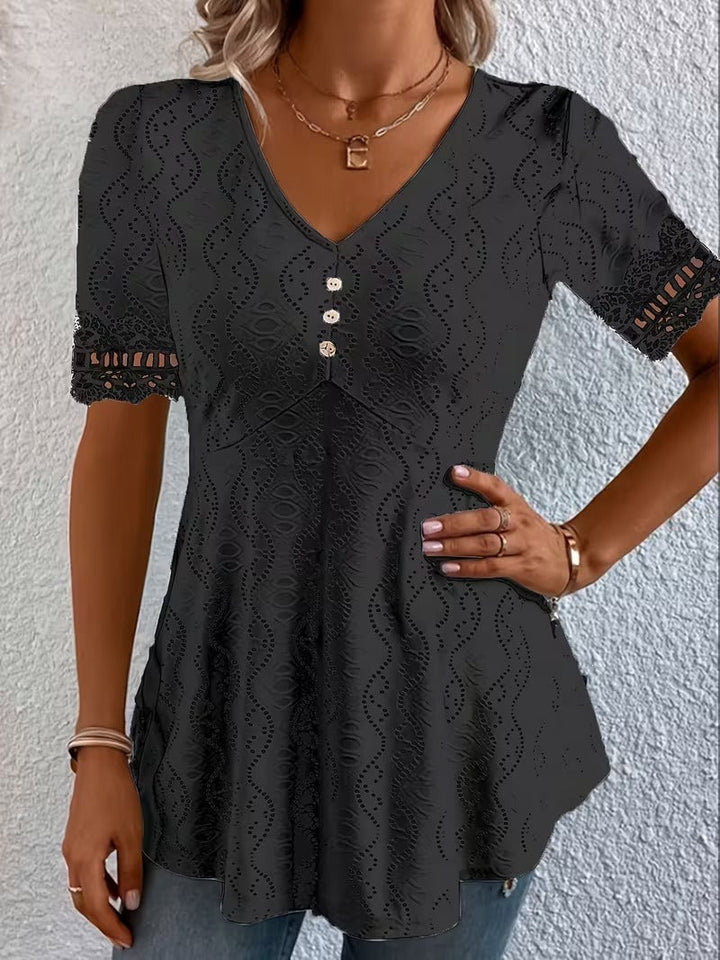 Meridia - Bluse aus sanftem Material mit V-Ausschnitt