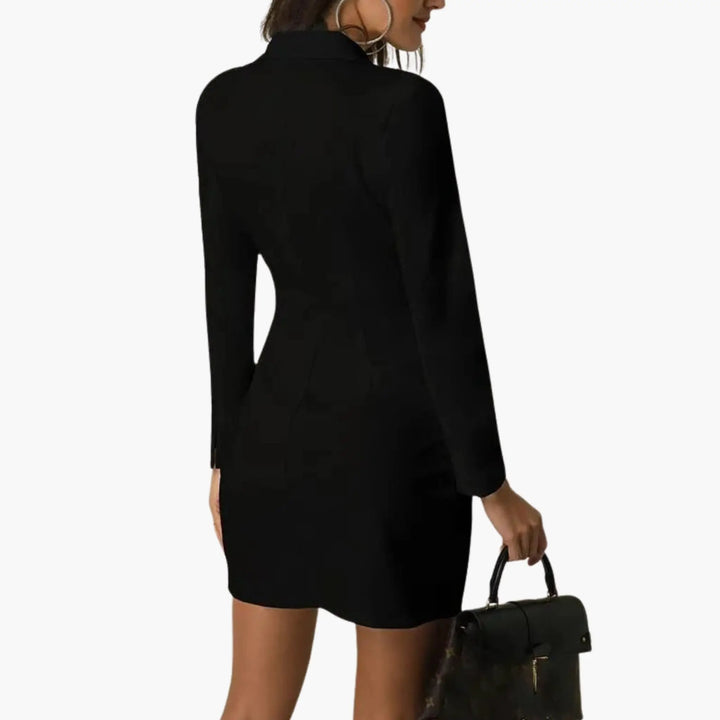 Damen Blazer Kleid mit doppelter Knopfleiste und Revers