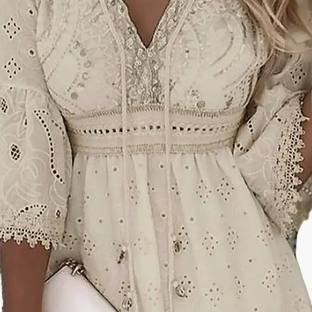 Damen V-Ausschnitt Kleid mit geradem Schnitt