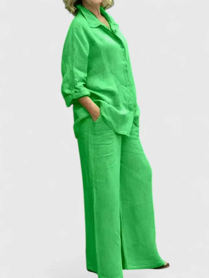 Damen Loungewear Set aus Baumwolle im Relaxed Fit mit Vintage-Design