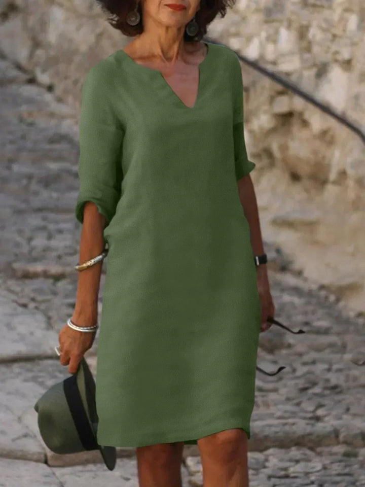Xyla | Elegantes Damen-Midi-Kleid mit V-Ausschnitt zur Graduierung 2026