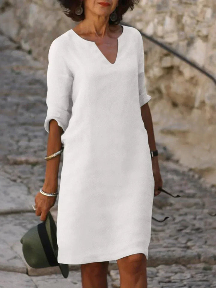 Xyla | Elegantes Damen-Midi-Kleid mit V-Ausschnitt zur Graduierung 2026