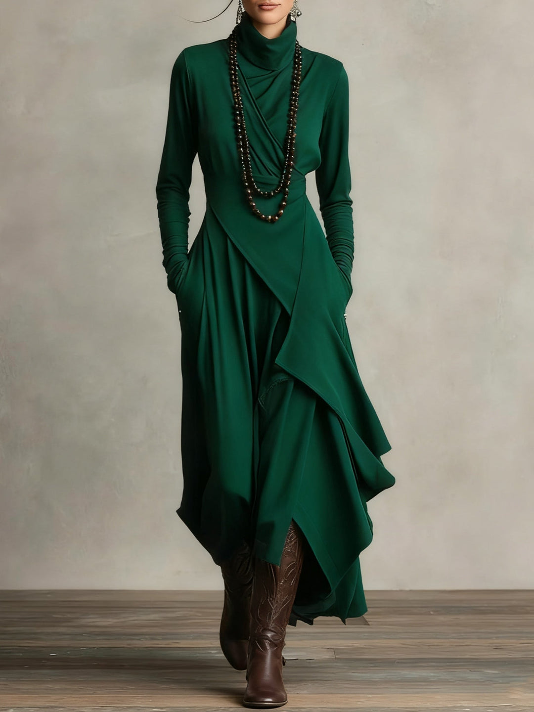 Keirae - Damen Langes Maxikleid mit schickem Design