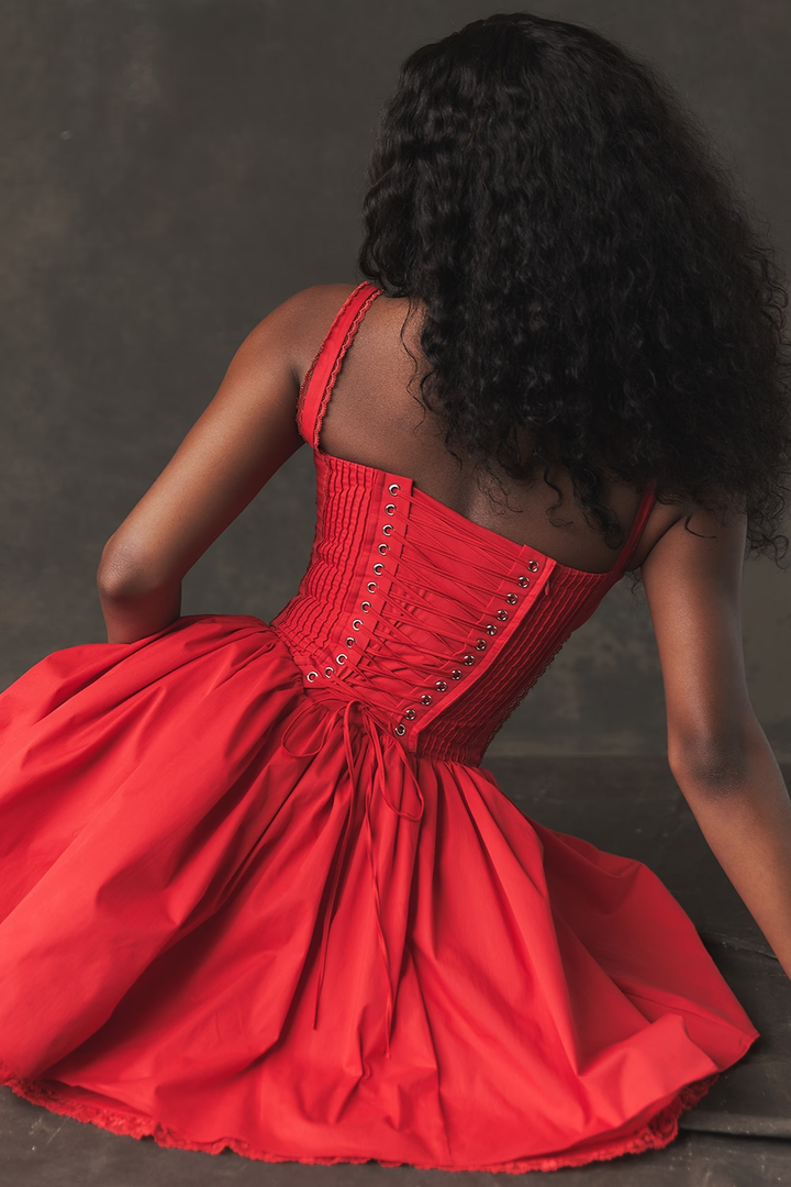 Yvaine | Elegantes Damen-Corsett-Spitzen-Minikleid zur Graduierung 2026