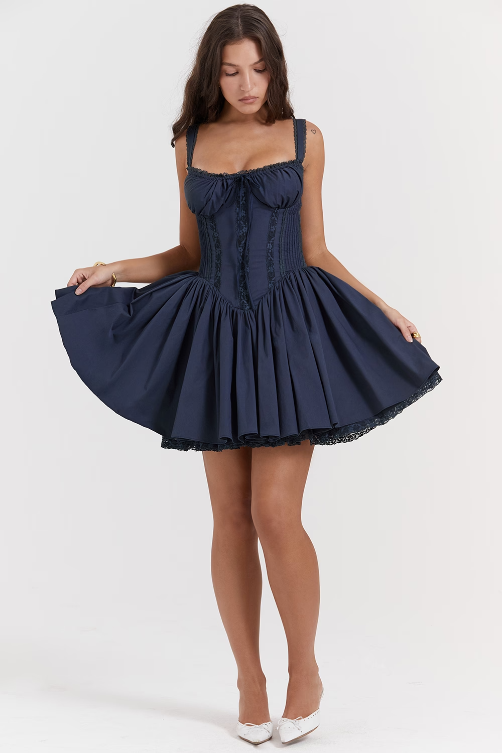 Yvaine | Elegantes Damen-Corsett-Spitzen-Minikleid zur Graduierung 2026