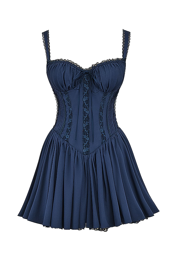 Yvaine | Elegantes Damen-Corsett-Spitzen-Minikleid zur Graduierung 2026