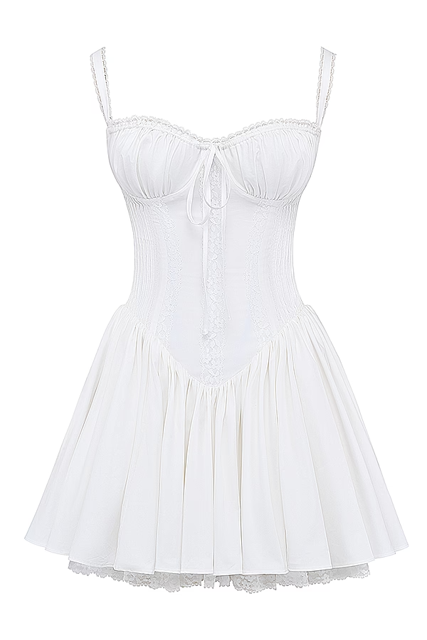 Yvaine | Elegantes Damen-Corsett-Spitzen-Minikleid zur Graduierung 2026