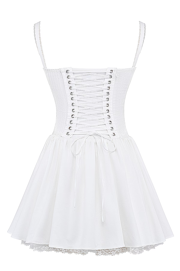 Yvaine | Elegantes Damen-Corsett-Spitzen-Minikleid zur Graduierung 2026