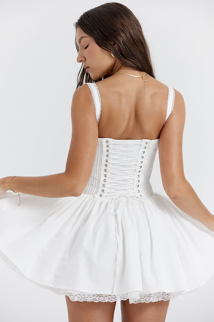 Yvaine | Elegantes Damen-Corsett-Spitzen-Minikleid zur Graduierung 2026