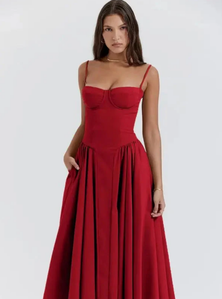 Fay Midi-Kleid mit V-Ausschnitt für Damen