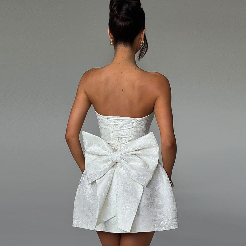 Zuri | Elegantes Abschluss-Bow-Minikleid für Frauen 2026