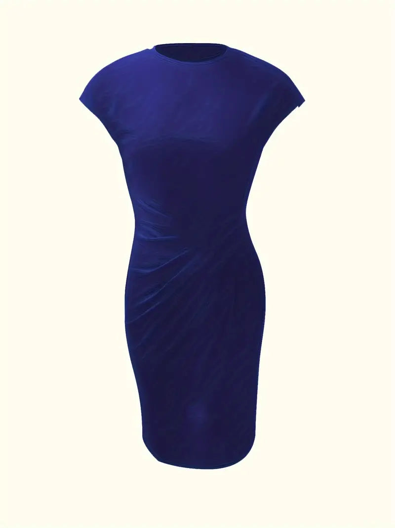 Jula - Damen Midikleid mit Raffdetail und Kurzarm