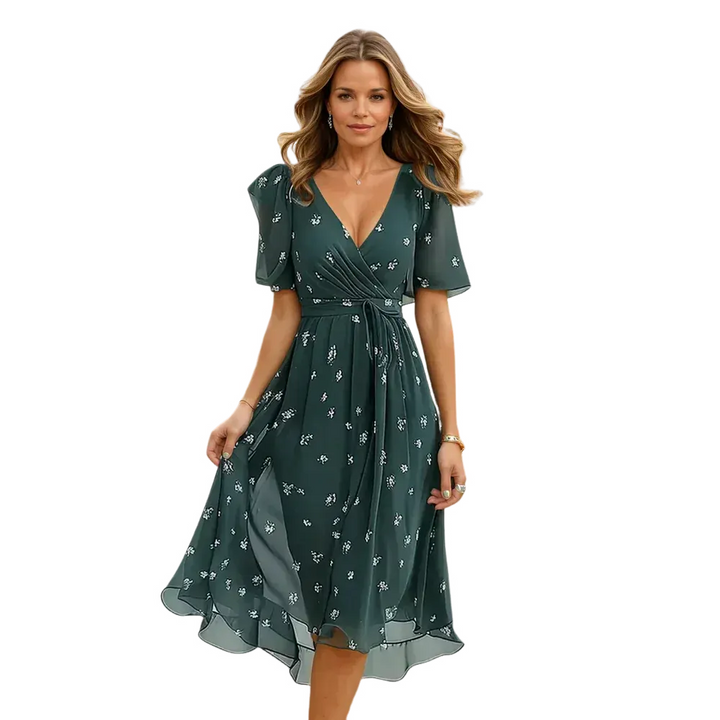 Johanna - Damen Kleid mit V-Ausschnitt