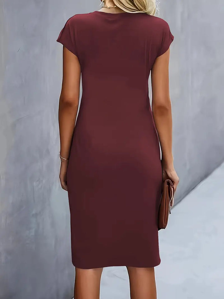 Jula - Damen Midikleid mit Raffdetail und Kurzarm