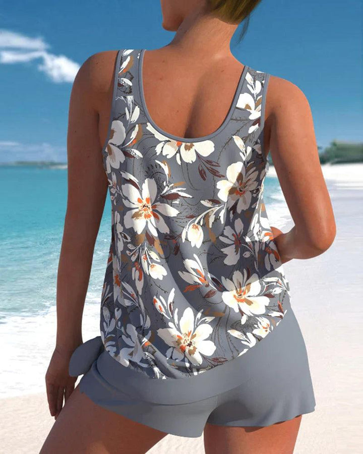 Damen Tankini Badeanzug Zweiteiliges Set