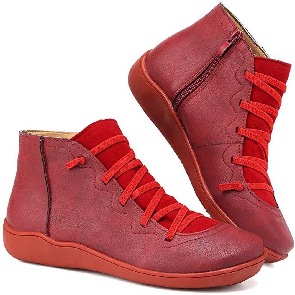Unisex - Stiefeletten mit Schnürung und Reißverschluss