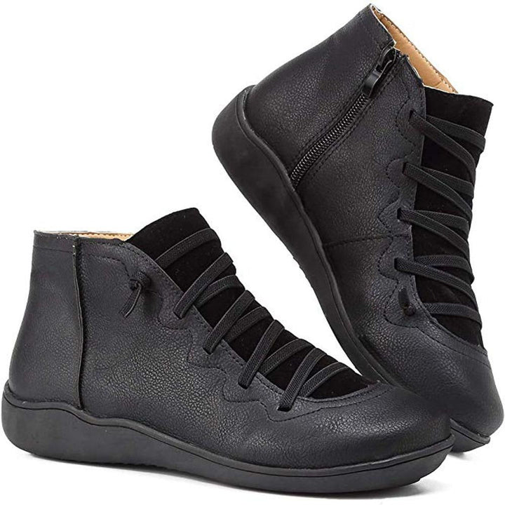 Unisex - Stiefeletten mit Schnürung und Reißverschluss