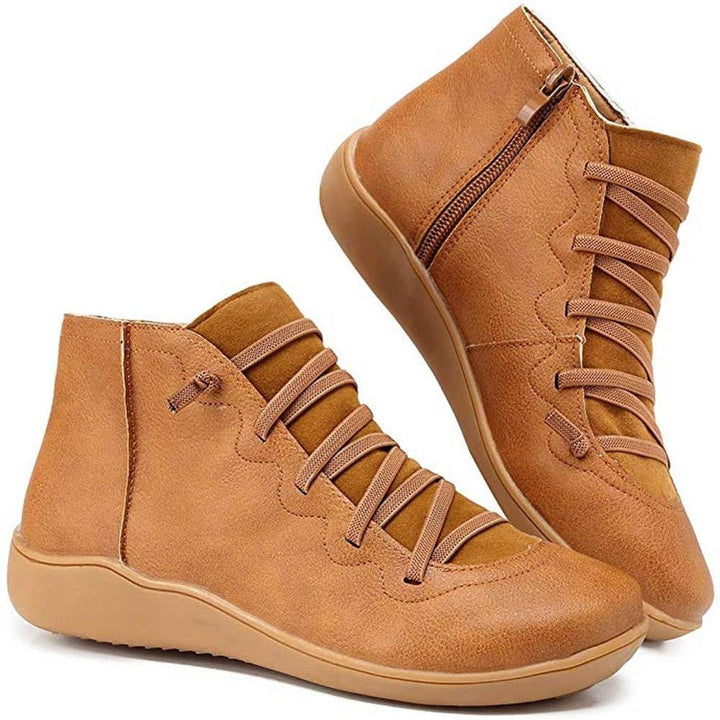 Unisex - Stiefeletten mit Schnürung und Reißverschluss