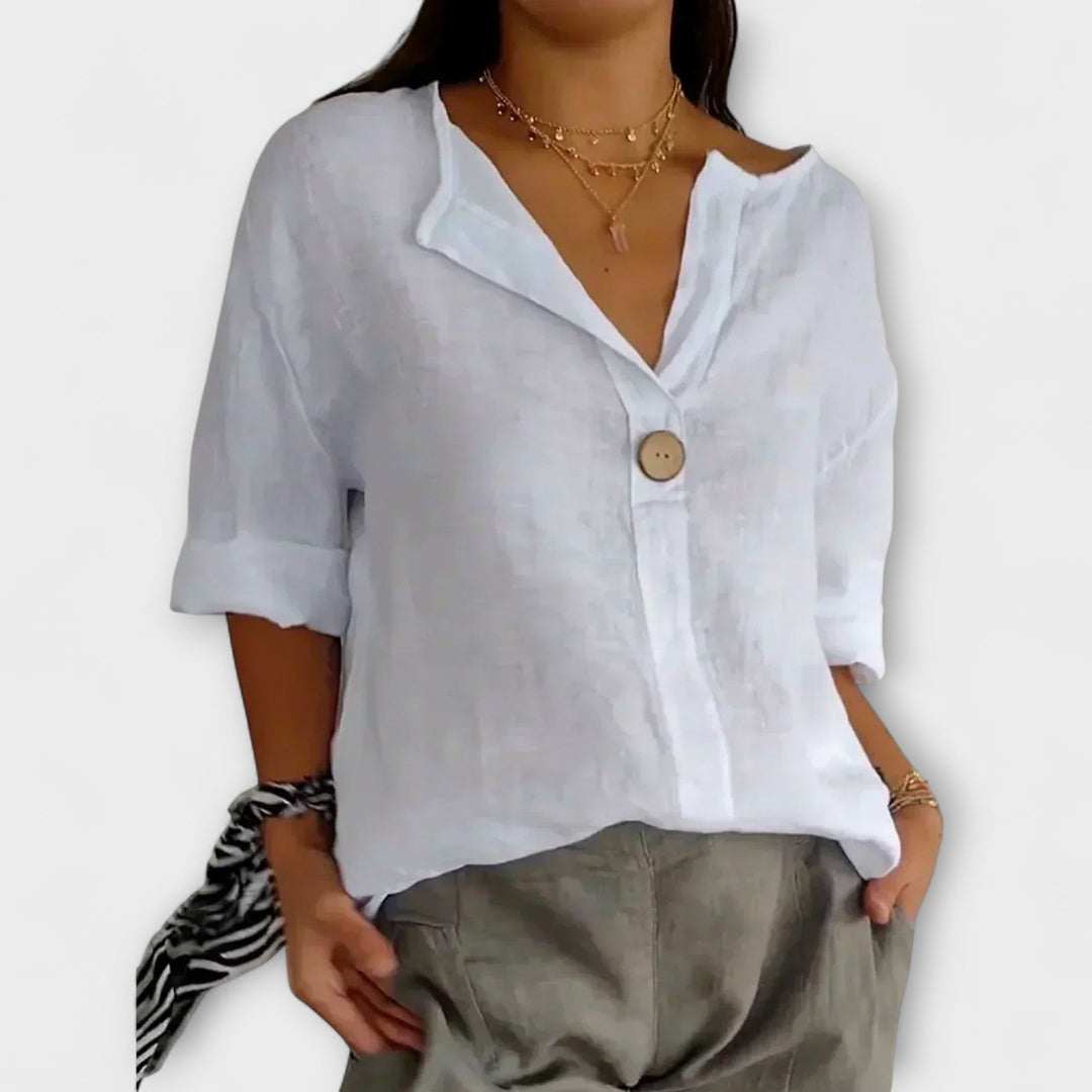 Nicole - Stylische Bluse mit V-Ausschnitt