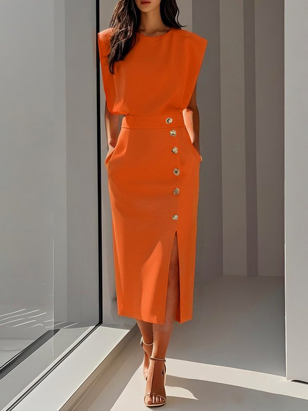 Aspen | Müheloser Charme Midi-Kleid