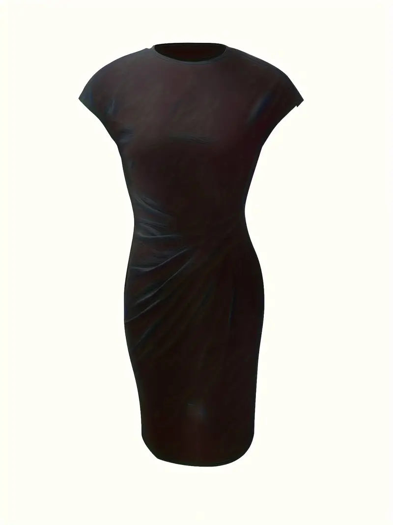 Jula - Damen Midikleid mit Raffdetail und Kurzarm