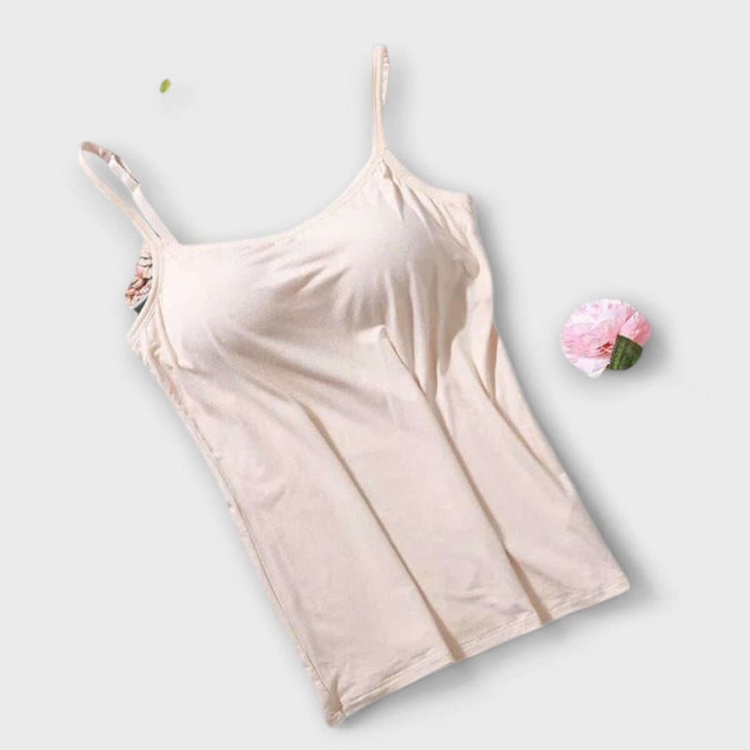 Erica - Bequemes gepolstertes Tanktop mit eingebautem BH