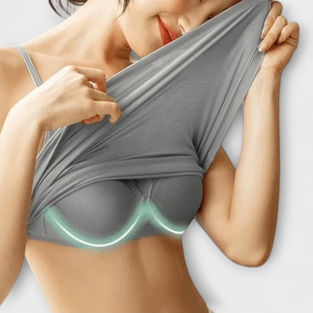 Erica - Bequemes gepolstertes Tanktop mit eingebautem BH