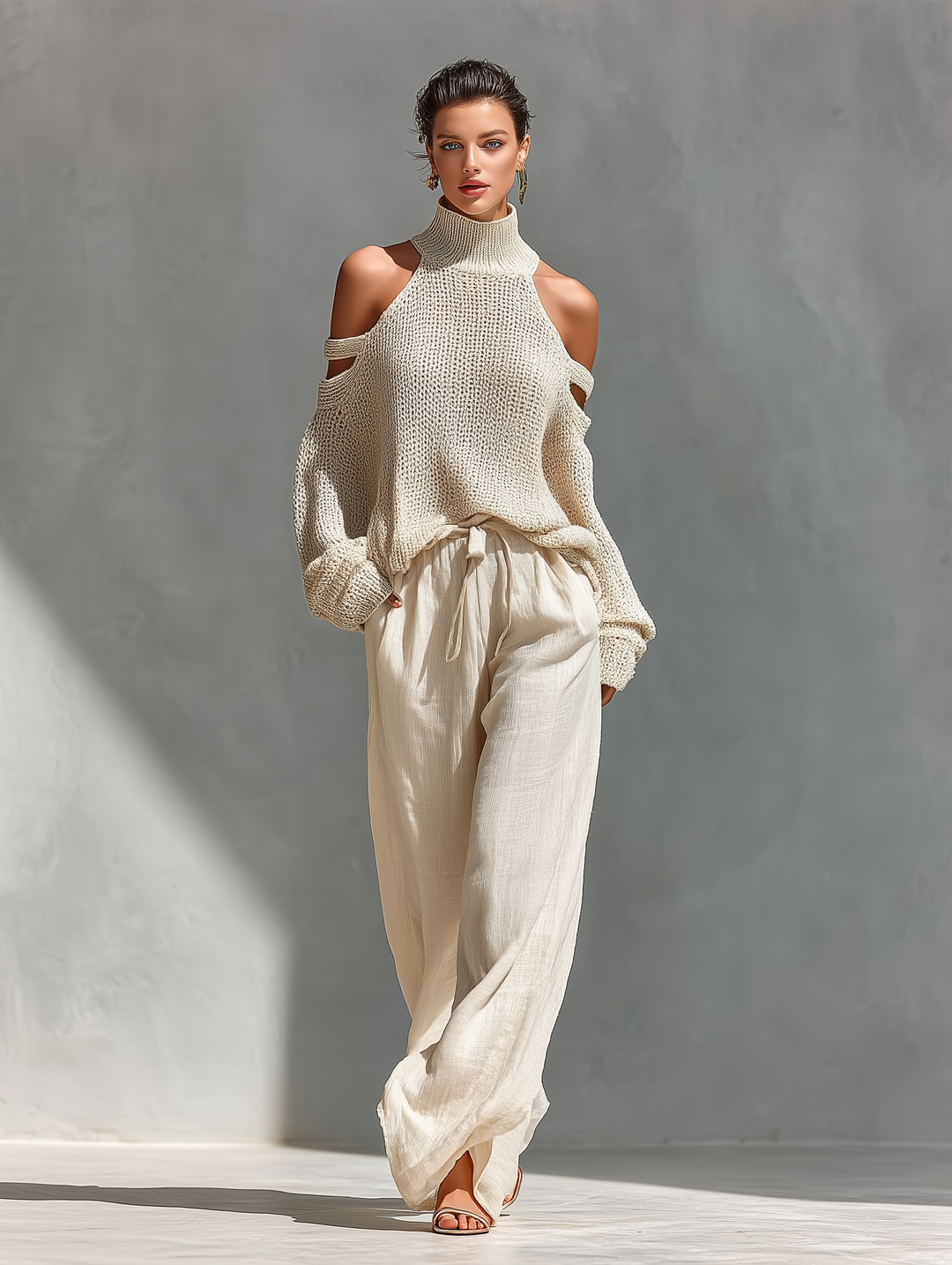 Diorelle - Set mit gestricktem Top und weiten Hosen