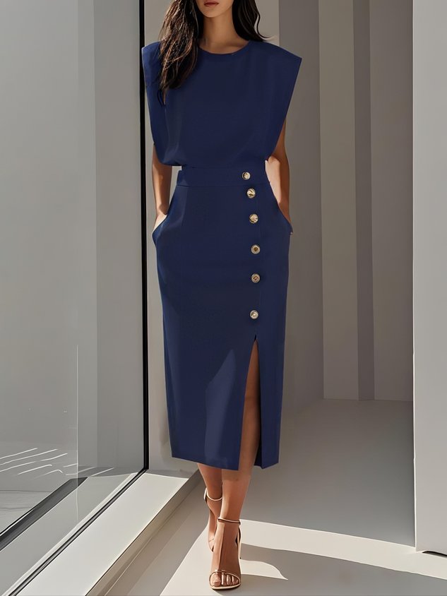 Aspen | Müheloser Charme Midi-Kleid