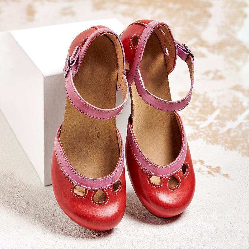Damen Pumps mit Blockabsatz und Knöchelriemen im Retro Chic