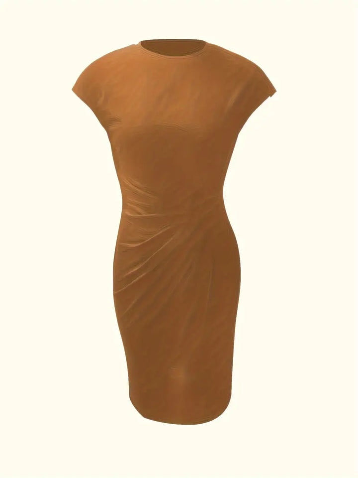 Jula - Damen Midikleid mit Raffdetail und Kurzarm