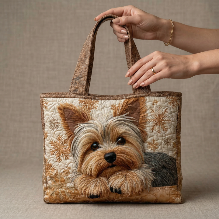 Gesteppte Tote Bag mit Motiv Bezaubernder Yorkshire von Maria Zürich