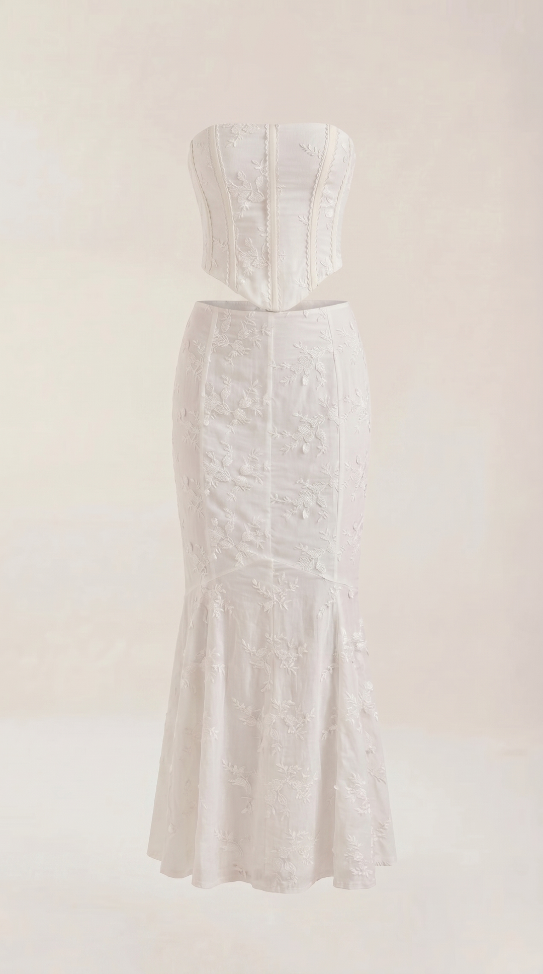 Anastasia Korsett-Spitzen-Maxikleid