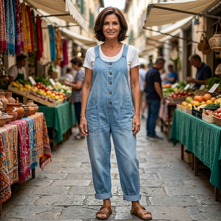 Greta Vintage Jeans-Latzhose von Maria Zürich – Ansicht 7