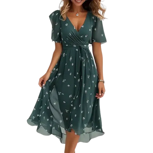 Johanna - Damen Kleid mit V-Ausschnitt