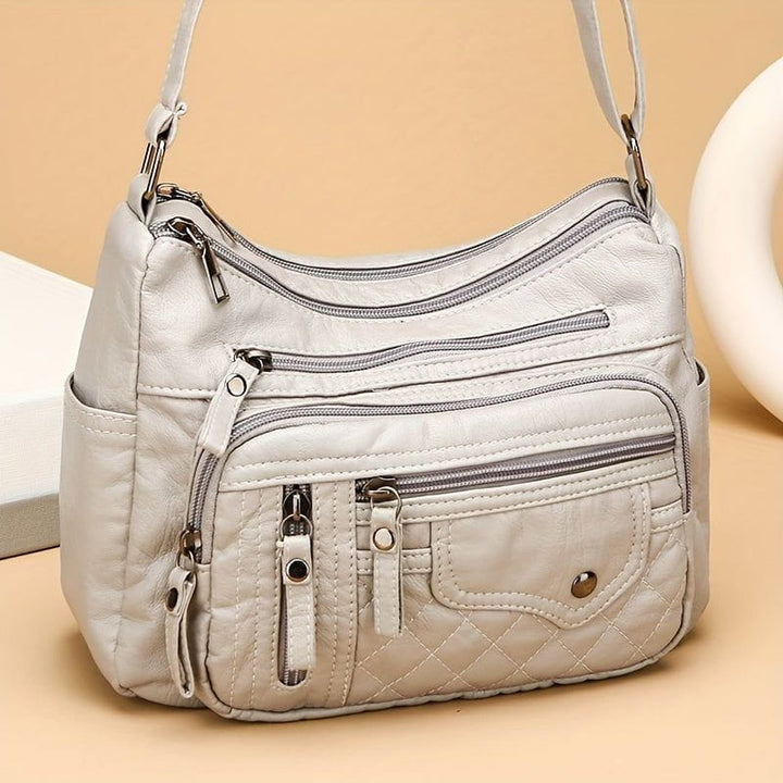 Weiche Crossbody mit mehreren Fächern und verstellbarem Riemen | Casual