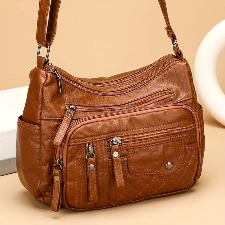 Weiche Crossbody mit mehreren Fächern und verstellbarem Riemen | Casual
