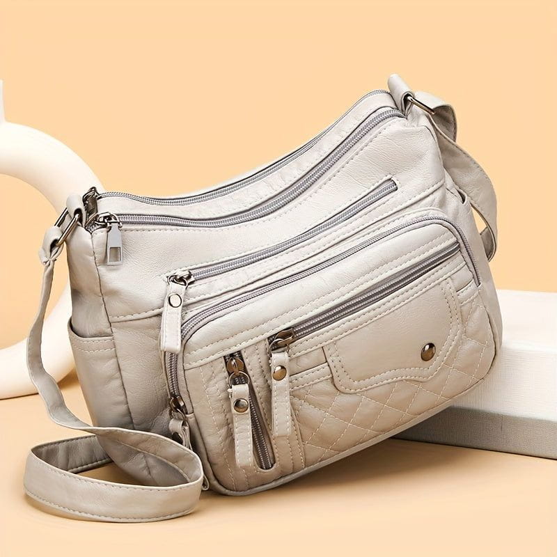 Weiche Crossbody mit mehreren Fächern und verstellbarem Riemen | Casual