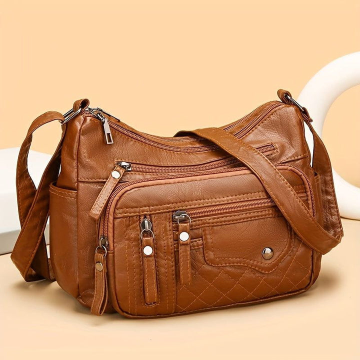 Weiche Crossbody mit mehreren Fächern und verstellbarem Riemen | Casual