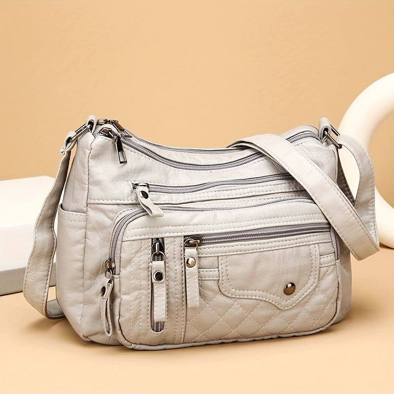 Weiche Crossbody mit mehreren Fächern und verstellbarem Riemen | Casual
