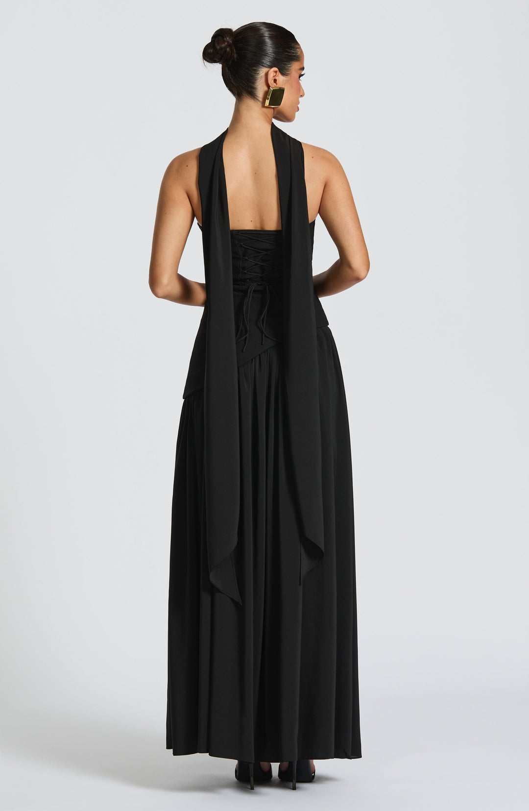 Damen Hochzeitsgast Strapless Maxikleid mit Schlitz