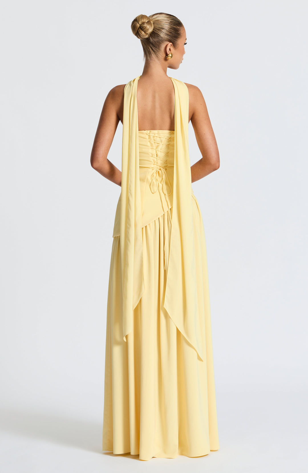 Damen Hochzeitsgast Strapless Maxikleid mit Schlitz