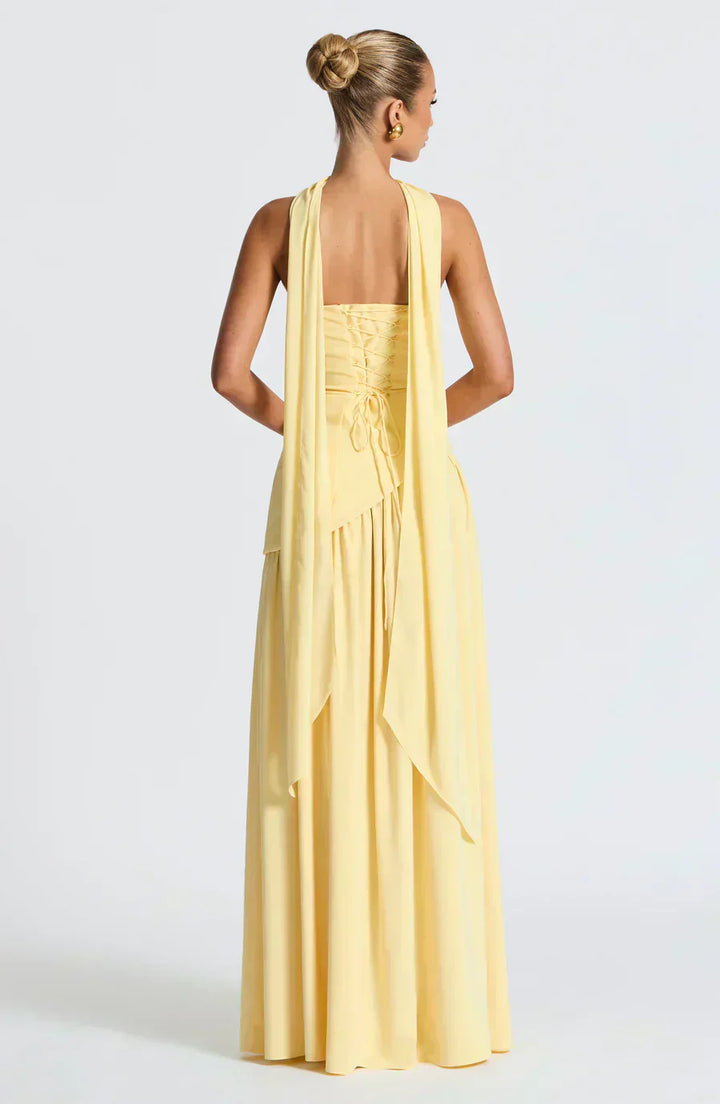 Frauen Hochzeitsgast Asymmetrisches Maxikleid