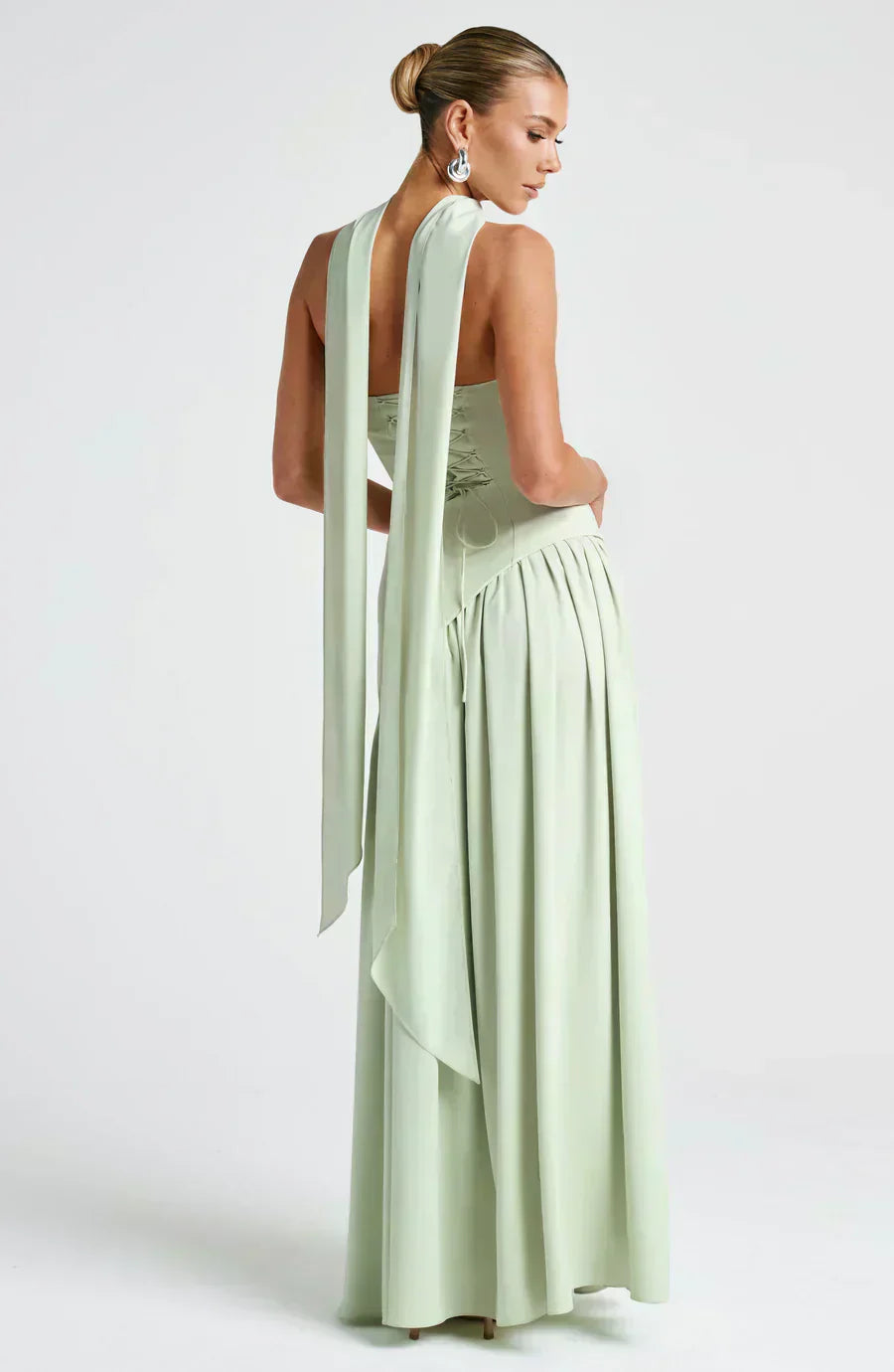 Frauen Hochzeitsgast Asymmetrisches Maxikleid
