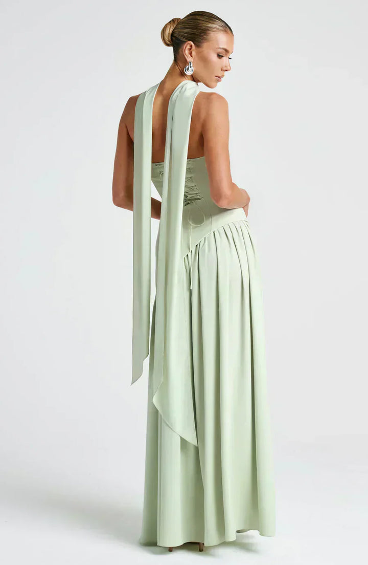 Frauen Hochzeitsgast Asymmetrisches Maxikleid