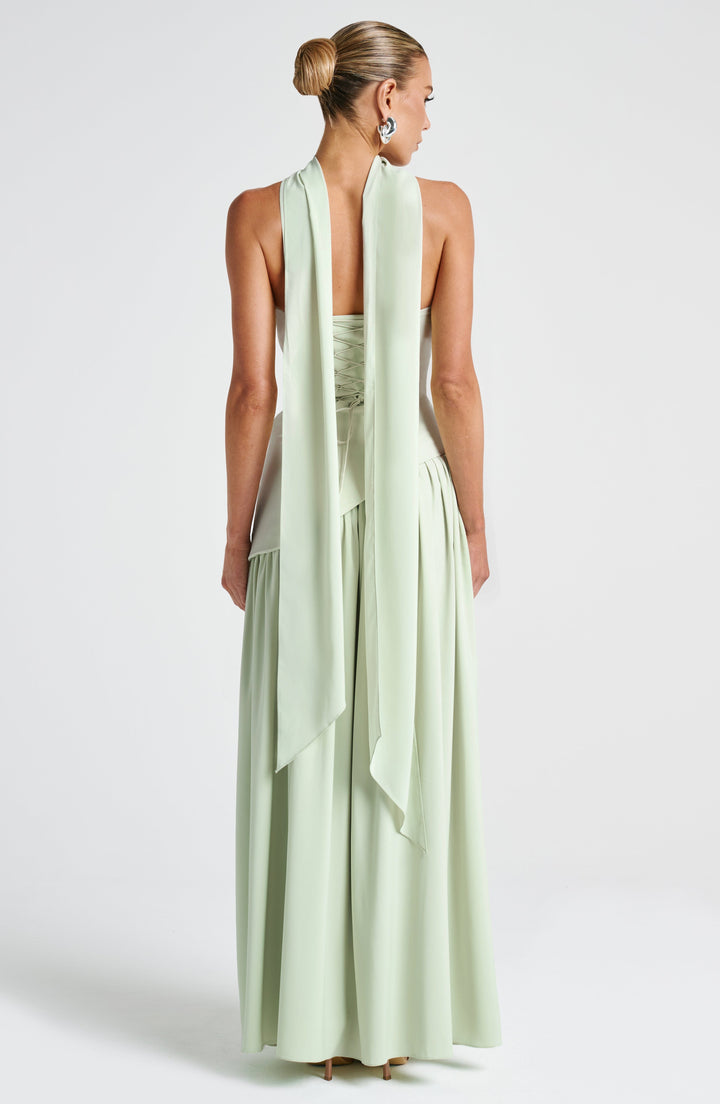 Damen Hochzeitsgast Strapless Maxikleid mit Schlitz